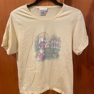 Vintage Carroll Reed cottagecore bunny shirt perfect for Easter